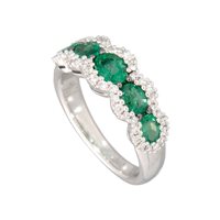 Anillo Valentina Callegher Mujer in Oro blanco Smeraldo 1.37 Ct 5630 SSM - 5630 SSM